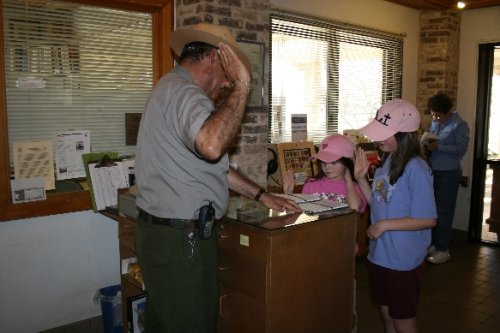 13 getting junior ranger badges.JPG